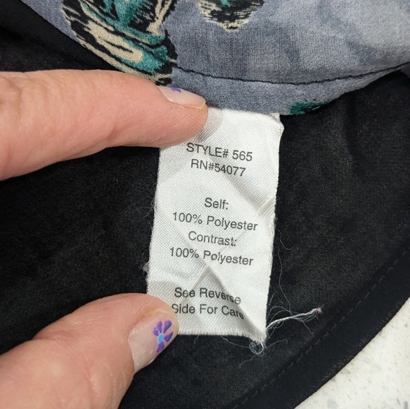 CAbi Gray Tan Animal Print Striped Chiffon Tank Top Blouse Sheer Lightweight S - Picture 7 of 8